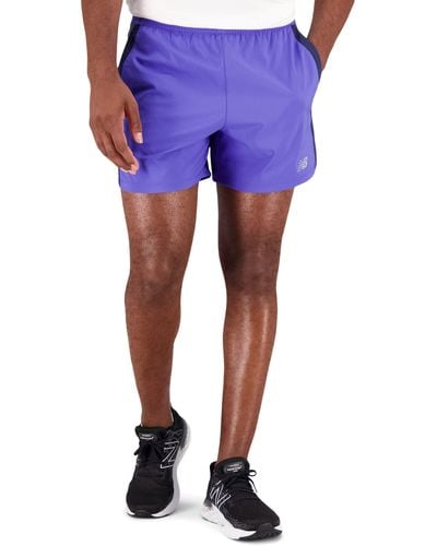 New Balance 5 Accelerate Shorts - Blue