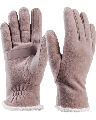 Isotoner Recycled Stretch Fleece Gloves With Microluxe And Smart Touch Technology - Multicolor