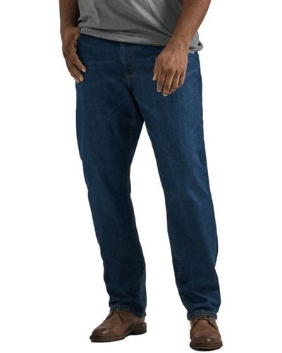 Lee Jeans Big & Tall Legendary Relaxed Straight Jean - Blue