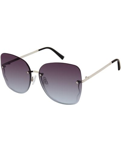 Vince Camuto Vc1091 Metal Butterfly 100% Uv Protective Square Sunglasses. Luxe Gifts For Her - Black