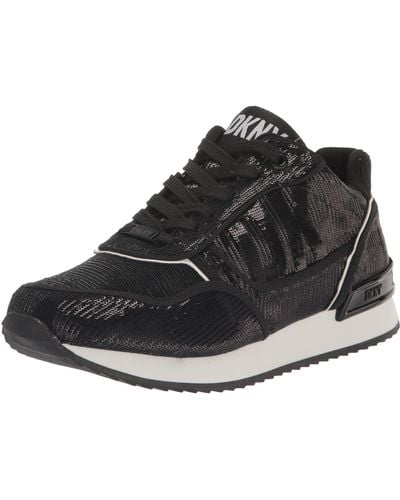 DKNY Sequin Slip On Comfort Sneaker - Black