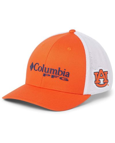 Columbia Ncaa Auburn Tigers Pfg Mesh Ball Cap Large/x-large - Orange