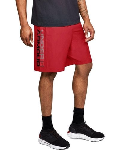 Under Armour Woven Graphic Wordmark Shorts - Red