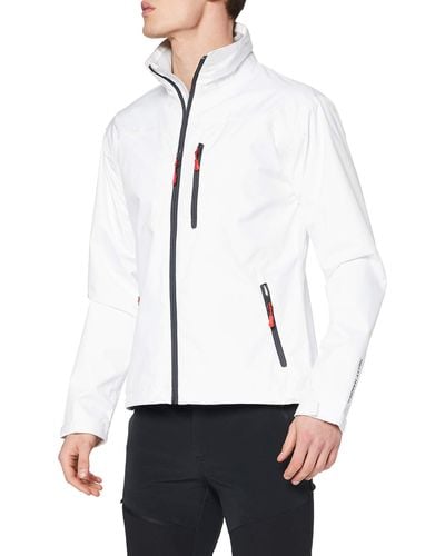 Helly Hansen Crew Waterproof Windproof Breathable Rain Coat Jacket - White