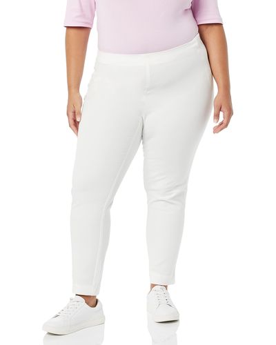 Amazon Essentials Bi-stretch Side Zip Ankle Pant - White