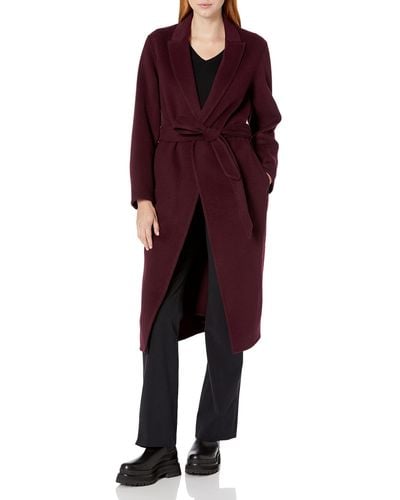 Vince S Long Classic Coat - Red