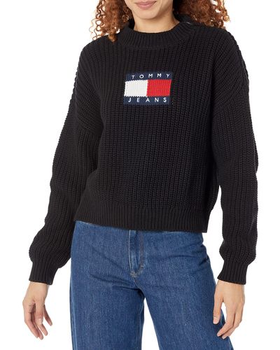 Tommy Hilfiger Adaptive Port Access Flag Sweater With Zipper Closure - Black