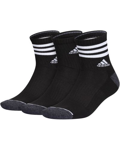 adidas 3-stripe High Quarter Socks With Arch Compression - Black