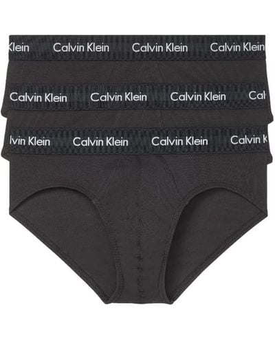 Calvin Klein Cotton Stretch 3-pack Hip Brief - Black