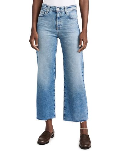 AG Jeans Saige Wide Leg Crop Jeans - Blue