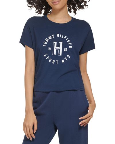Tommy Hilfiger Short Sleeve Printed Chest Graphic T-shirt - Blue