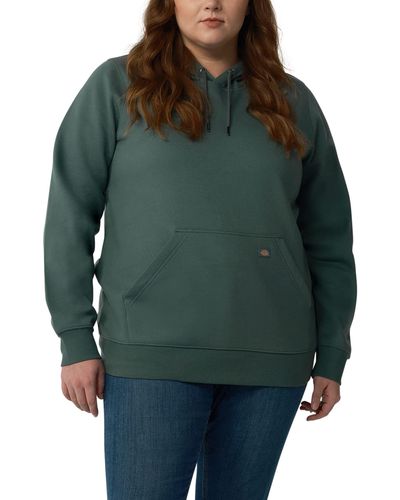Dickies Size Plus Heavyweight Logo Sleeve Pullover - Green