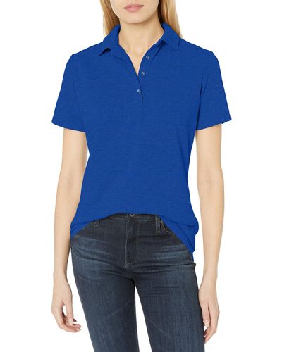 Hanes Short Sleeve Pique Shirt - Blue