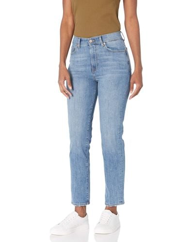 The Drop Miranda High-rise Straight Fit Ankle Jean - Blue