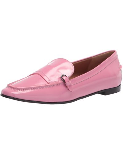 Emporio Armani Armani Exchange Mens Buckled Leather Loafer - Pink