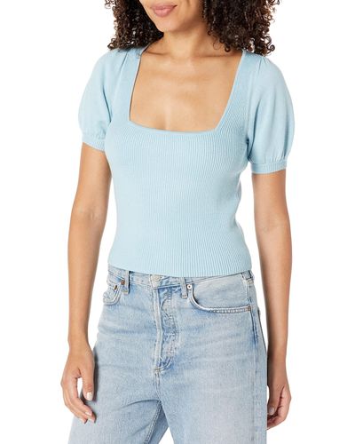 French Connection Womens Jaida Top Sweater - Blue