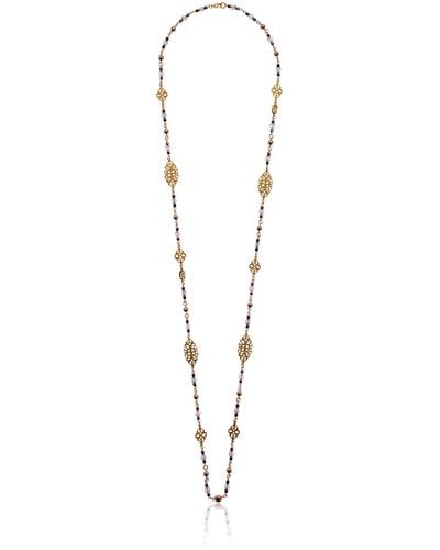 Ben-Amun Boheme Collection Hand Made In New York Fashion Gold Plated Necklace Earrings And Bracelet - Black
