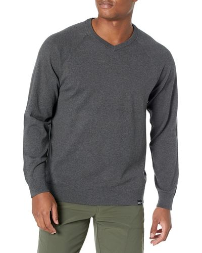 Skechers Mens Fairway Long Sleeve Neck Cottom Cashmere Sweater Vest - Gray