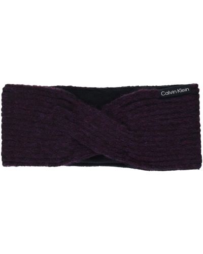 Calvin Klein Soft Knit Fleece Lined Knot Headband - Black