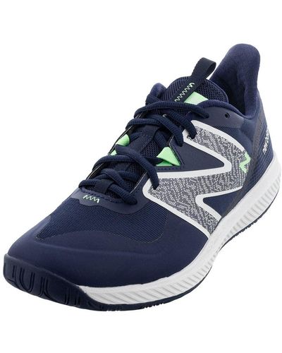 New Balance `s 796v3 D Width Tennis Shoes Team Navy And Electric Jade - Blue