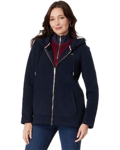 Tommy Hilfiger Weiche Sherpa-Jacke mit Reißverschluss für - Blau