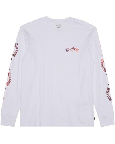 Billabong Snaking Arches Classic Long Sleeve Graphic Logo Tee - White