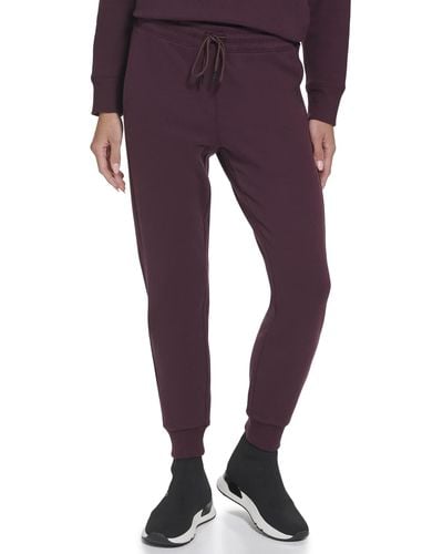 DKNY Sport Fleece Jogger Sweatpant With Pockets - Purple