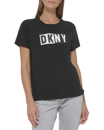 DKNY Summer Tops Short Sleeve T-shirt - Black