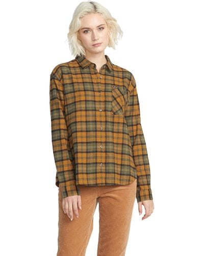 Volcom Plaid To Meet U Long Sleeve Flannel Shirt - Multicolor
