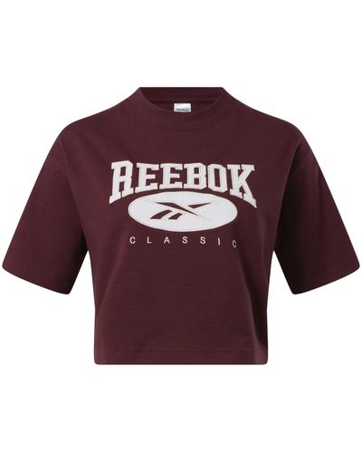 Reebok Big Logo Cropped T-shirt - Red