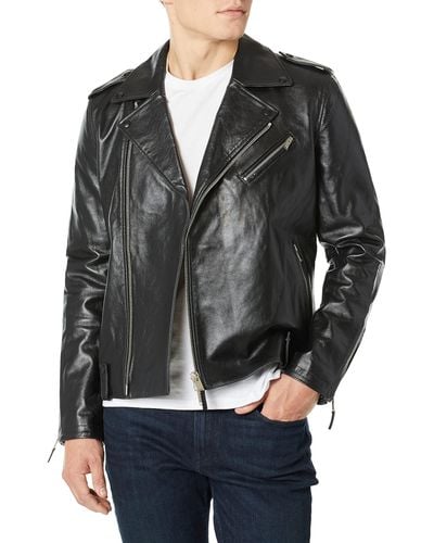 AG Jeans Kuro Leather Jacket - Black