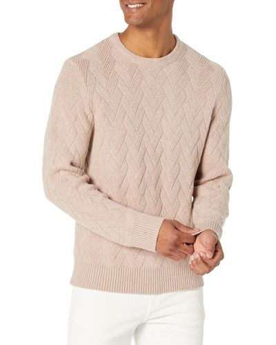 Guess Simon Basket-weave Sweater - Natural