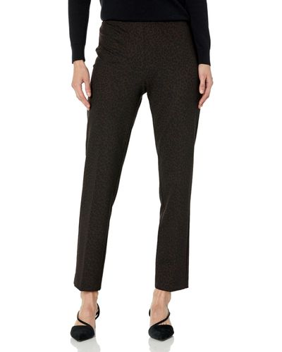 Anne Klein Pull On Hollywood Waist Straight Ankle Pant Espresso/black