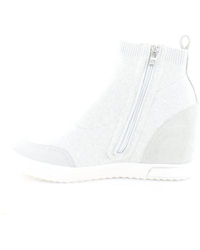 DKNY Catelin Slip-on Wedge Sneakers - White