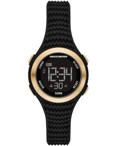 Skechers Elkwood Digital Silicone Watch - Black