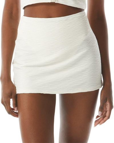 Carmen Marc Valvo Standard Pull On Mini Skirt - White