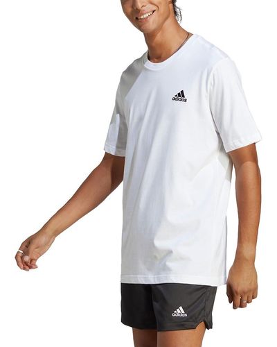 adidas Size Essentials Single Jersey Embroidered Small Logo T-shirt - White