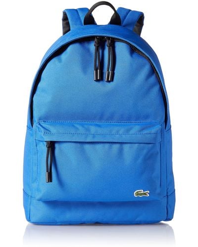 Lacoste Sclassic Backpack With Croc Logomarinaone Size - Blue
