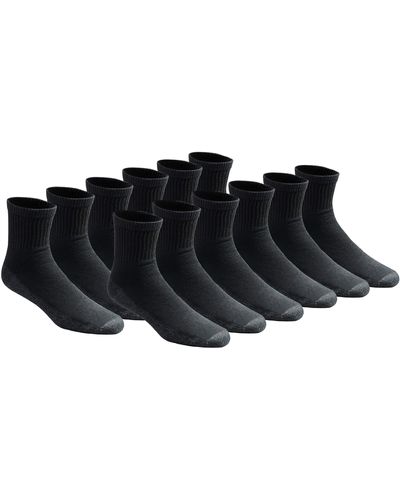 Dickies Multi-pack Stain Resister Quarter Socks - Black