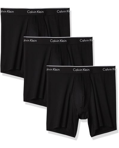 Calvin Klein Microfiber Stretch- Multipack Boxer Briefs - Black