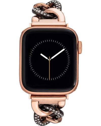 Anne Klein Fashion Chain Bracelet For Apple Watch - Black