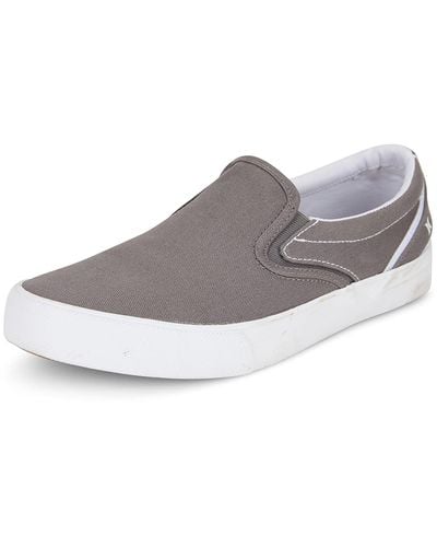 Hurley Slip-on Sneakers Casual Canvas Shoes-light Walking Comfortable - Gray