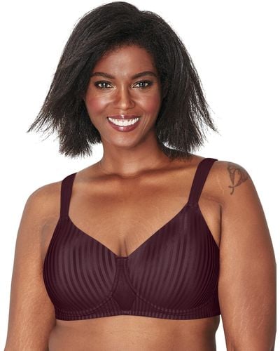 Playtex Secrets Perfectly Smooth Coverage Wireless T-shirt Bra For Full Figures - Purple