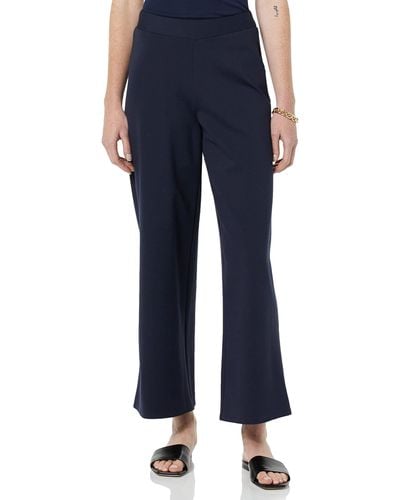 Amazon Essentials Pull On Wide Leg Ponte Pant Mujer - Azul