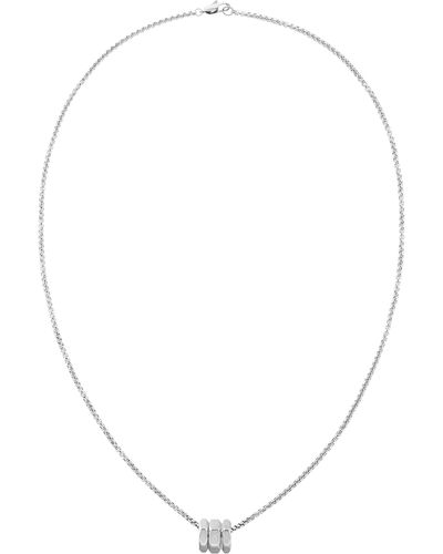 Calvin Klein Jewelry Stainless Steel Bolt Necklace Color: Silver - White