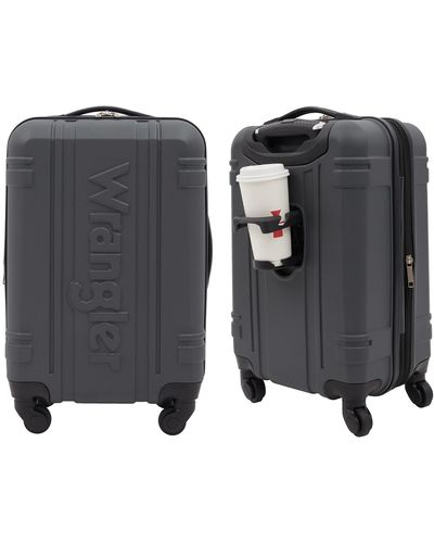 Wrangler Astral Hardside Luggage, Black, 20-Inch Carry-On