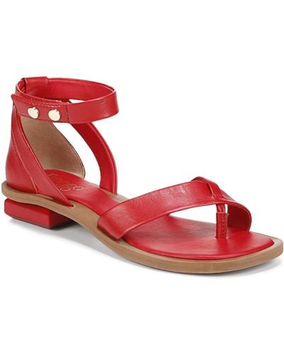 Franco Sarto S Parker Ankle Strap Sandal Cherry Red Leather 7 M