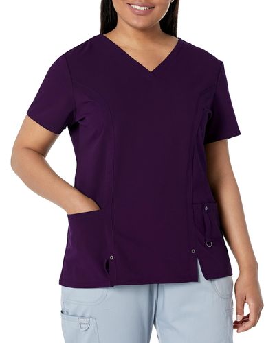 Dickies Xtreme Stretch V-neck Scrubs Shirt - Purple