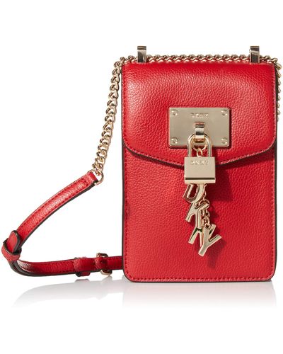 Dkny Bryant Saddle Crossbody Saddle Bag - Bright Red