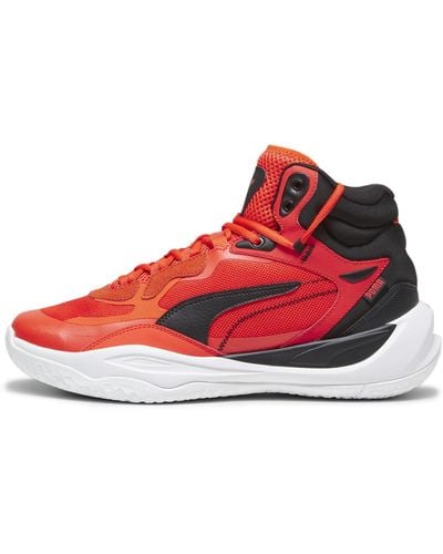 PUMA Playmaker Pro Mid Sneaker - Red